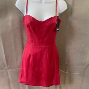 Reformation Red Linen Mini Dress